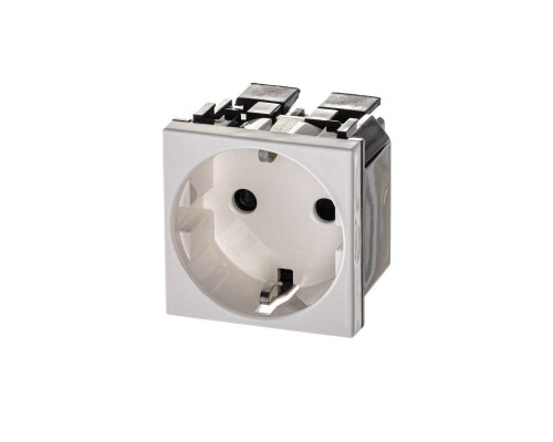 Механизм розетки 1-м СП 2мод. Zenit 16А IP21 250В с заземл. Schuko защ. шторки безвинт. клеммы альп. бел. ABB 2CLA228860N1101