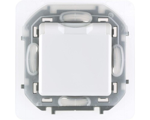 Механизм розетки 1-м СП Inspiria 16А IP44 250В 2P+E защ. шторки с крышкой немецк. стандарт бел. Leg 673740