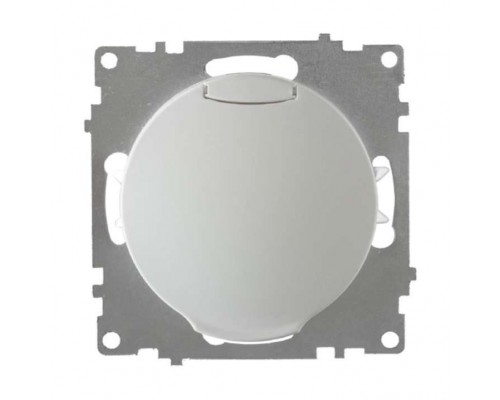 Механизм розетки 1-м СП Florence 16А IP20 с заземл. винт. контакты с крышкой бел. 1E10501300 OneKeyElectro 2172768