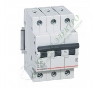 Автоматический выключатель серии RX3, 3п, 16 А, 4,5 кА, тип C, Legrand, арт. 419708