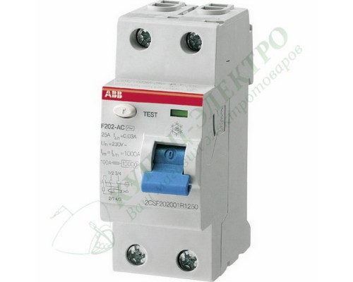 Устройство защитного отключения F202 AC-40/0,1 (арт.2CSF202001R2400)