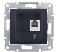 Розетка телефонная (RJ11), цвет графит (арт.SDN4101170)