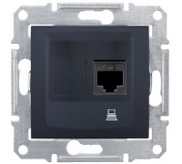 Розетка компьютерная (RJ45) 5e, неэкранированная UTP, цвет графит (арт.SDN4300170)
