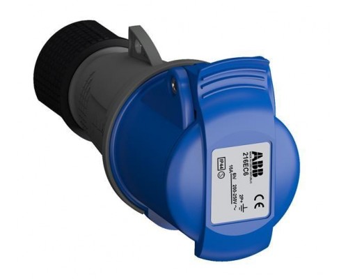 Розетка кабельная 216EC6 Easy&Safe 216EC6 16А 2P+E IP44 6ч ABB 2CMA102003R1000