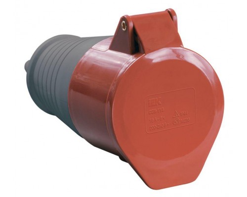 Розетка кабельная 16А 380В 3P+PЕ ССИ-214 IP44 IEK PSR22-016-4