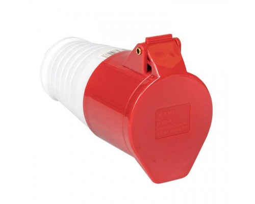 Розетка кабельная 32А 380В 3P+РЕ IP44 (224) EKF ps-224-32-380