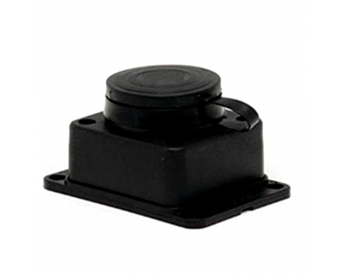 Розетка настенная 16А IP44 230В 2P+PE с защ. крышкой каучук Basic EKF RPS-014-16-230-44