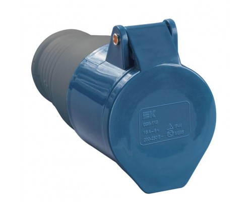 Розетка кабельная 32А 220В 2P+PE ССИ-223 IP44 IEK PSR21-032-3