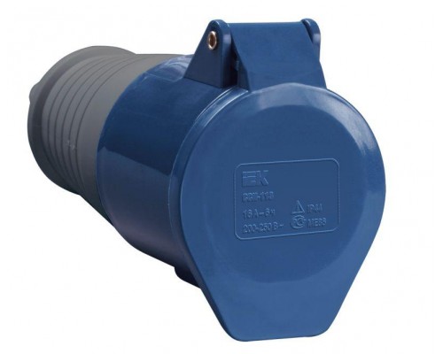 Розетка кабельная 16А 220В 2P+PЕ ССИ-213 IP44 IEK PSR21-016-3