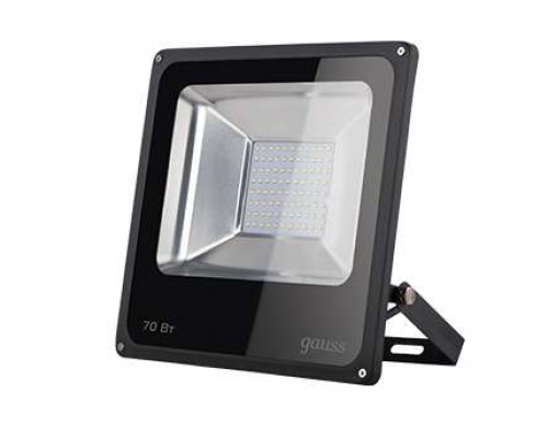 Прожектор светодиодный Elementary LED 70Вт IP65 6500К черн. Gauss 613100370