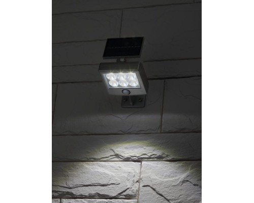 Прожектор садовый ERAFS048-08 6LED 150лм с датчиком движения солнечная батарея ЭРА Б0044248