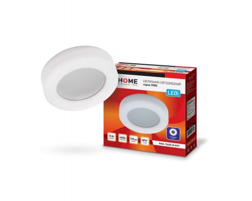 Светильник светодиодный RING-1540R-W 15Вт 230В 4000К 910лм 190мм IP65 круг IN HOME 4690612023250