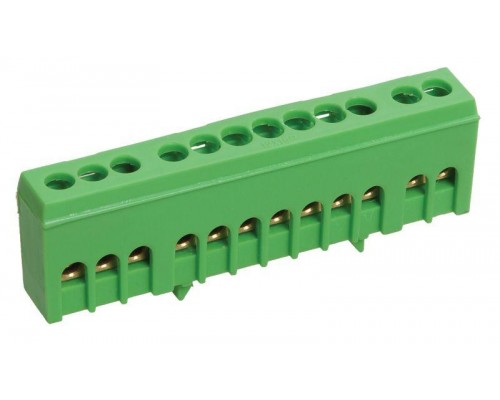 Шина PE "земля" в корп. изол. на DIN-рейку ШНИ-6х9-12-К-З IEK YNN10-69-12KD-K06