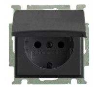Basic 55 Розетка силовая SCHUKO 2К+З, 16А, 250В, цвет: Chateau-черный (20 EUC-95-507)