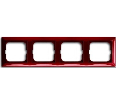 Basic 55 Рамка 4-постовая, цвет: Foyer-red (1725-0-1519)