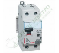 Дифференциальный автоматический выключатель DX3 1П+Н C10А 30MA-AC (арт. 411000)