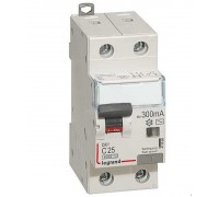 Дифференциальный автоматический выключатель DX3 1П+Н C25А 300MA-AC (арт. 411026)