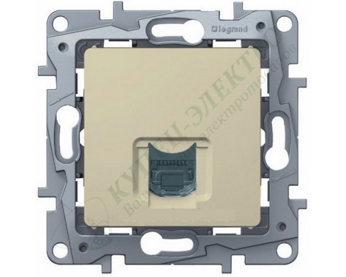 Розетка компьютерная (информационная) RJ45 Кат.6 UTP, цвет слоновая кость (арт. 672353)