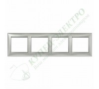Рамка Valena 4 поста (арт. 770154), цвет: Алюминий