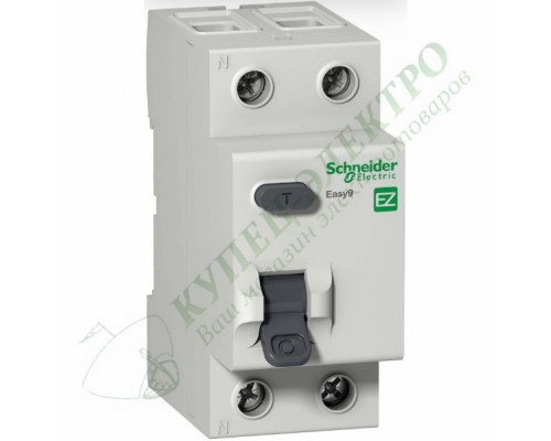 Дифференциальный выключатель (УЗО) Easy9 2П 40А 100мА AC 230В (арт. EZ9R54240)