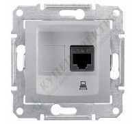 Розетка компьютерная (RJ45) 5e, неэкранированная UTP, цвет алюминий, (арт.SDN4300160)