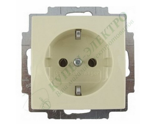 Basic 55 Розетка силовая SCHUKO 2К+З, 16А, 250В, цвет: Слоновая кость (20 EUC-92-507)