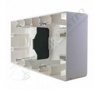 Коробка для накладного монтажа, 2 поста, цвет белый (арт. 672530)