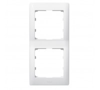 Рамка 2 поста вертикальная, цвет: White (арт. 771006)