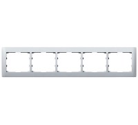 Рамка 5 постов горизонтальная, цвет: Aluminium (арт. 771305)