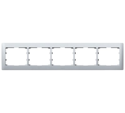 Рамка 5 постов горизонтальная, цвет: Aluminium (арт. 771305)