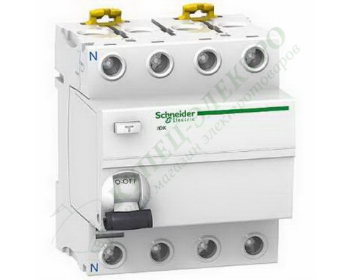 Дифференциальный выключатель (УЗО) Acti9 iID K 4П 63A 300mA AC-ТИП (арт. A9R75463)