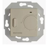 Аналоговый терморегулятор ERATHERM GV245 с выносным датчиком пола для серии ABB Basic55, цвет: Слоновая кость