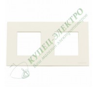 Рамка 2-постовая, серия Zenit, цвет альпийский белый (арт. N2272 BL)