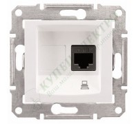 Розетка компьютерная (RJ45) 5e, неэкранированная UTP, цвет белый, (арт.SDN4300121)