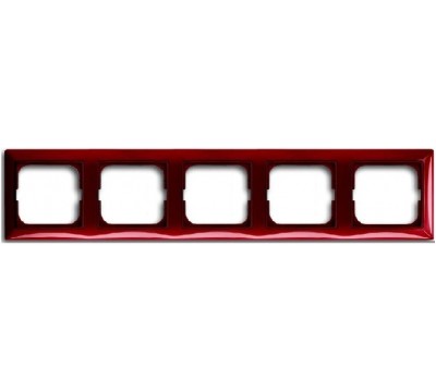 Basic 55 Рамка 5-постовая, цвет: Foyer-red (1725-0-1520)