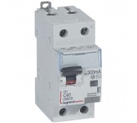 Дифференциальный автоматический выключатель DX3 1П+Н C40А 300MA-AC (арт. 411028)