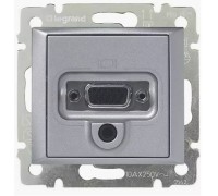 Valena Розетка HD15+Jack 3.5, цвет: Алюминий (арт. 770282)