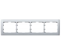 Рамка 4 поста горизонтальная, цвет: Aluminium (арт. 771304)
