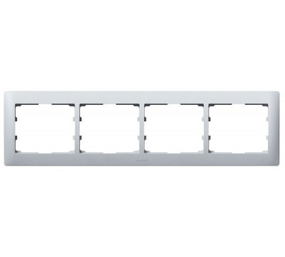 Рамка 4 поста горизонтальная, цвет: Aluminium (арт. 771304)