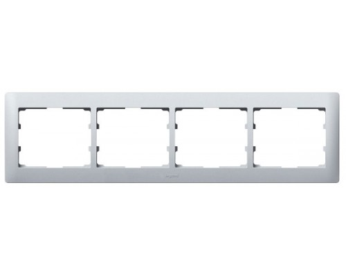 Рамка 4 поста горизонтальная, цвет: Aluminium (арт. 771304)
