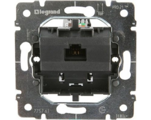 Розетка компьютерная (информационная) на 1 выход RJ45 Кат.5Е UTP, монтаж на винтах (арт. 775761)