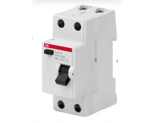 Выключатель дифференциальноготока 2P, 63A, 100мA, AC,( 2CSF602042R2630)