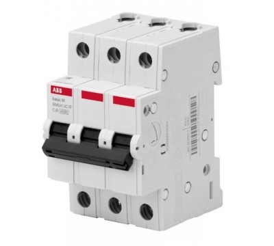 Автоматический выключатель 3P, 10A, тип C, 4,5кА, BMS413C10 (2CDS643041R0104)