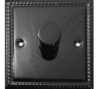 Светорегулятор одноклавишный проходной 250В. 500Вт LED 100Вт , серия Grant, цвет Черный никель