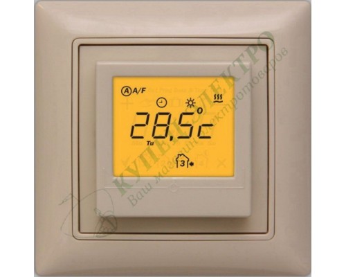 Цифровой терморегулятор ERATHERM GV560 с 2-мя датчиками для серии ABB Basic55, цвет: Слоновая кость