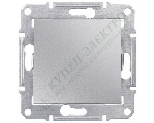Выключатель одноклавишный IP44, цвет алюминий, (арт.SDN0100360)