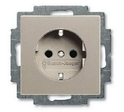 Basic 55 Розетка силовая SCHUKO 2К+З, 16А, 250В, цвет: Шампань (20 EUC-93-507)