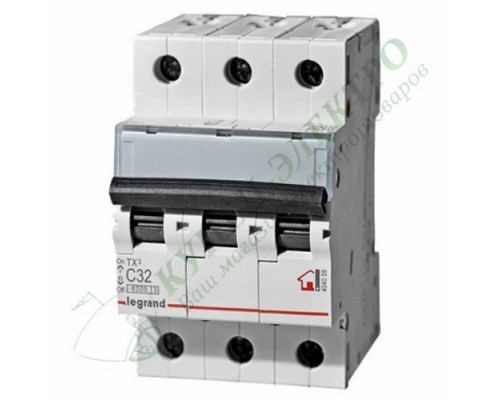 Автоматический выключатель TX3 C6A 3П 6000 (арт.404053)