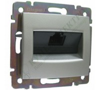 Valena Розетка информациолнная RJ45 UTP, категория 5е, 1 выход, с захватами, цвет: Алюминий (арт. 770230)