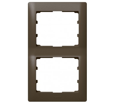 Рамка 2 поста вертикальная, цвет: Dark Bronze (арт. 771206)